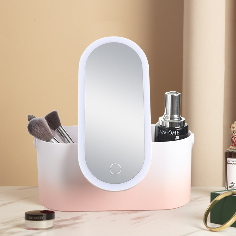 Illuminate Your Beauty: Portable LED Makeup Mirror & Organizer in Chic Colors