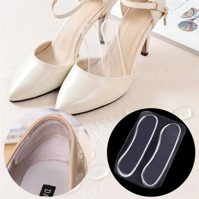 1Pair Silicone Gel Heel Protector Grips Soft Cushion Foot Feet Care Shoe Insert Pad Insole Shoes Accessories Insoles Cushion