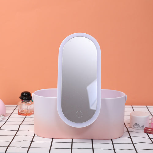 Illuminate Your Beauty: Portable LED Makeup Mirror & Organizer in Chic Colors