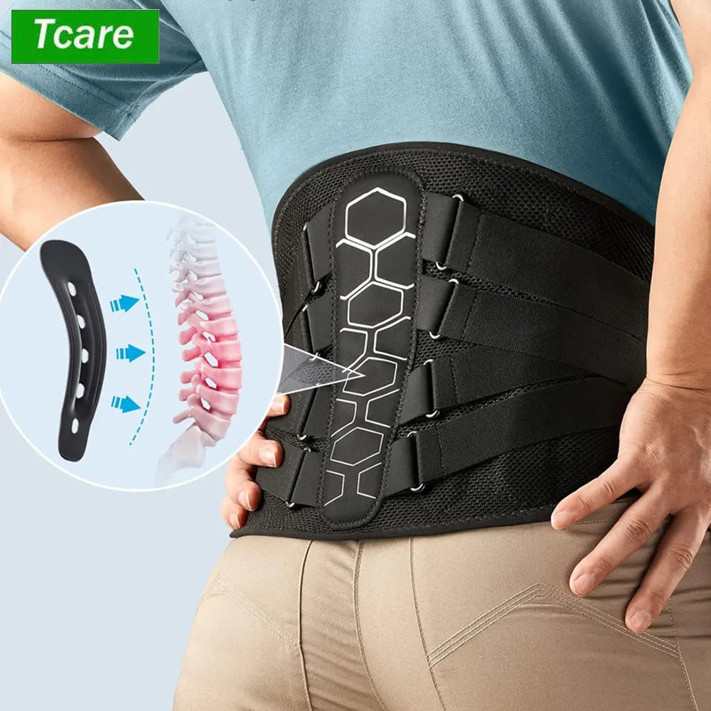 Ultimate Back Brace for Instant Relief from Lower Back Pain, Sciatica, Herniated Disc & Scoliosis - Lightweight and Comfortable Lumbar Support Belt with Soft Pad