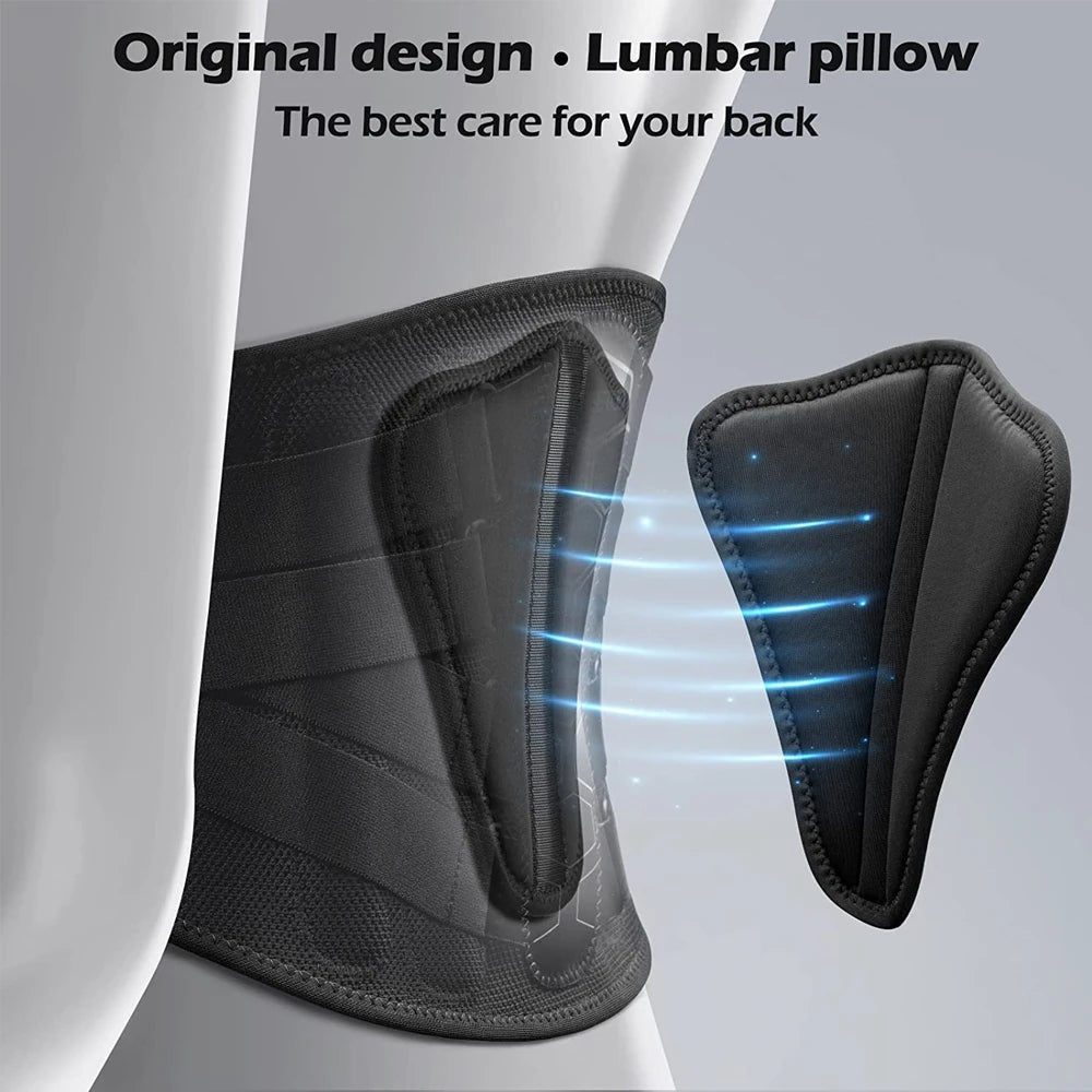Ultimate Back Brace for Instant Relief from Lower Back Pain, Sciatica, Herniated Disc & Scoliosis - Lightweight and Comfortable Lumbar Support Belt with Soft Pad