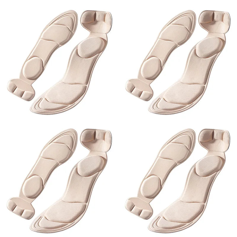 High-Quality Memory Foam Insoles for Women's High-Heel Shoes - Anti-Slip, Customizable, Comfort-Enhancing, Breathable Heel Protection and Massage Pads