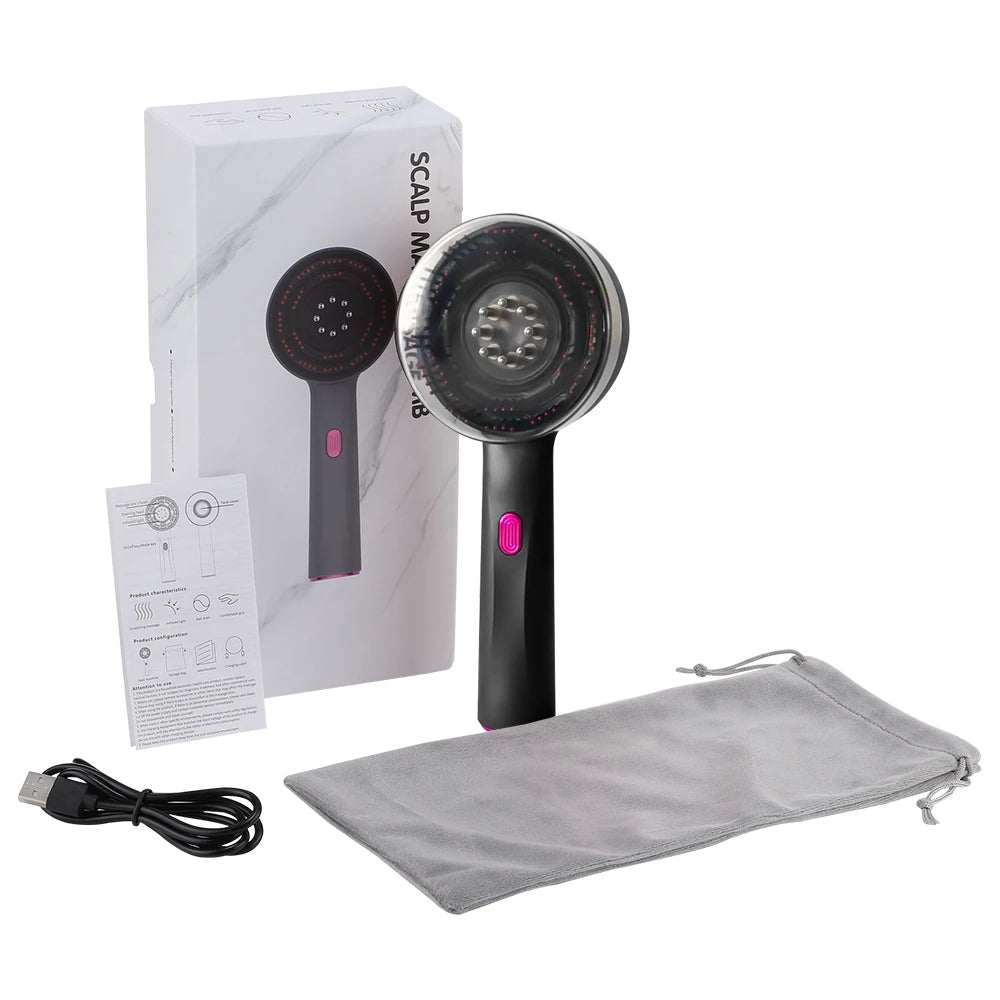 Revitalize Your Hair with the 630nm Red Light Therapy Scalp Massager and Liquid Applicator for Lush Growth