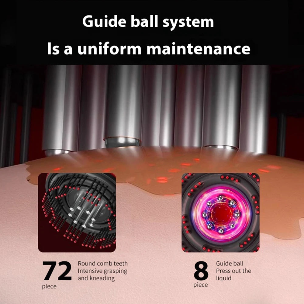 Revitalize Your Hair with the 630nm Red Light Therapy Scalp Massager and Liquid Applicator for Lush Growth