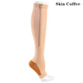 Zipper Compression Socks Men Women Knee Maternity High Socks Anti-Fatigue Stretchy Sox Outdoor Running Hiking Sports Socks YSZ01